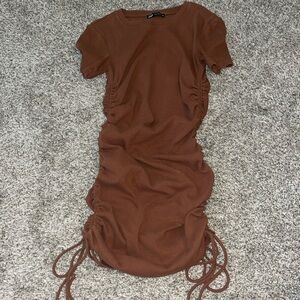 Zara Brown mini dress